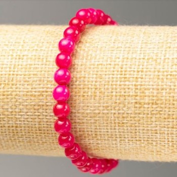 Brățară elastică cu turmalină artificială, diametrul 6 mm, lungimea 18 cm
