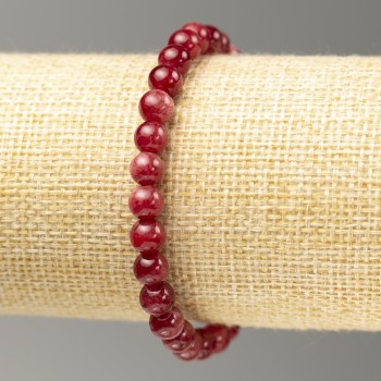 Brățară pe elastic cu turmalin artificial, mărgele netede, diametrul de 6,5 mm, lungimea 18 cm