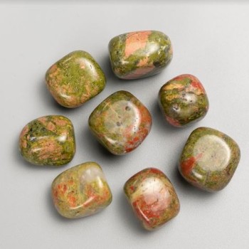 Piatră naturală decorativă Heliotrop Unakit, fațetare, 21x17 mm (+/-), ambalaj de 100 g