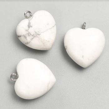 Pandantiv Inimă din kaholong, diametrul 27x25x10 mm+