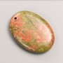 Pandantiv oval din jasper Unakit, diametrul 35x25 mm