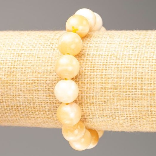 Brățară pe elastic, perle artificiale (acrilice), bile netede, diametrul 12,5 mm, lungime 18 cm