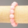 Brățară pe elastic roz cuarț (acrilic sintetic) mărgele netede, diametrul 12,5 mm, lungime 18 cm