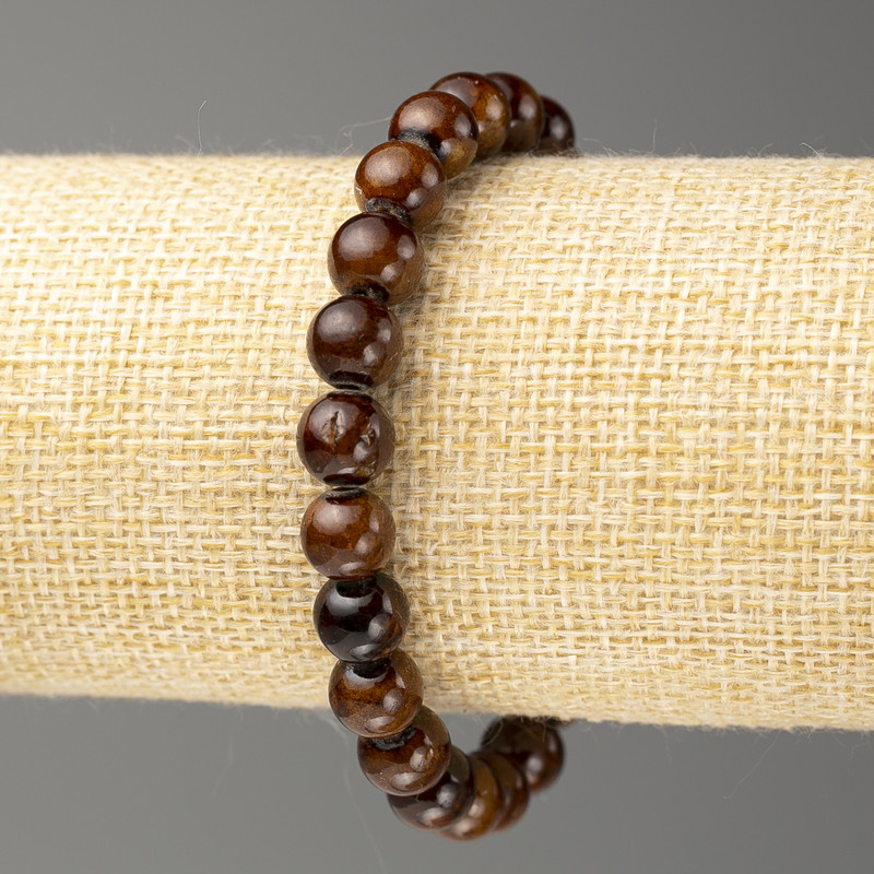 Brățară cu ochi de tigru (acrilic artificial), diametrul 8 mm, lungime aproximativă 18 cm, mărgele netede pe elastic