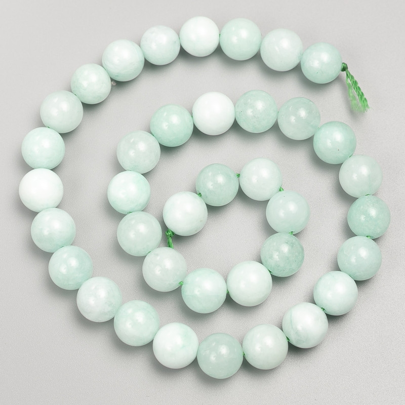 Mărgele din piatră Larimar, bile netede pe șnur, diametrul de 10 mm, lungime 38 cm
