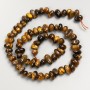 Mărgele din piatră naturală ochiul de tigru, șirate pe șnur, diametrul 11×5 mm, lungimea 40 cm