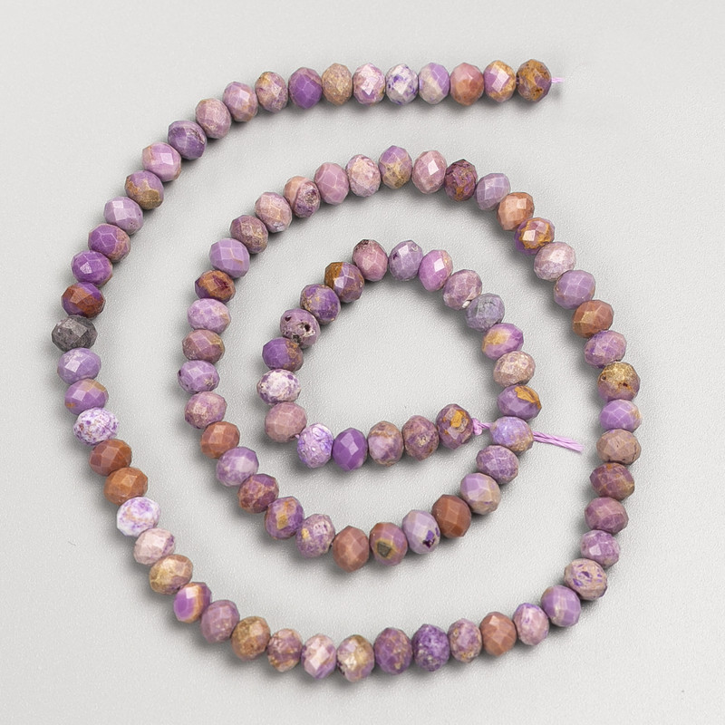 Mărgele din piatră naturală fosfosiderit, rondel tăiat pe șnur, diametrul 5×3,5 mm, lungime 39 cm