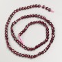 Mărgele din granat, piatră naturală, în formă de monedă, pe șnur, diametru 4×2,5 mm, lungime 39 cm