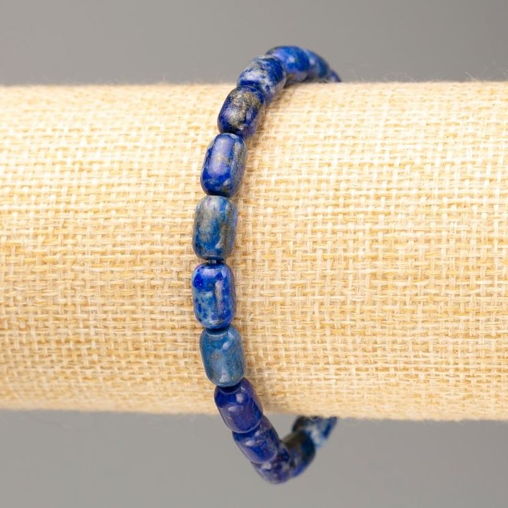 Brățară din lazurit pe elastic, 9×6,5 mm, lungime 18 cm+