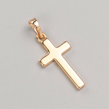 Pandant Xuping Cruce placare cu aur 18K, diametrul 24,5×12 mm+