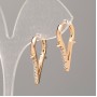 Cercei Xuping placare aur 18K cu strasuri albe, diametrul 24x2 mm
