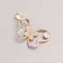 Pandantiv Xuping placat cu aur 18K, fluture cu cristale albe, diametrul 23×17 mm+