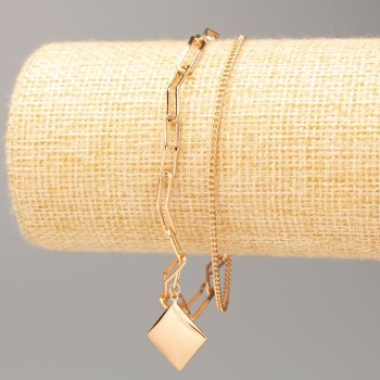 Brățară Xuping placare cu aur 18K, lungime 17–21 cm, grosime 5 mm +