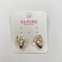 Cercei Xuping placare aur 18K cu cristale albe, diametrul 16x9 mm+