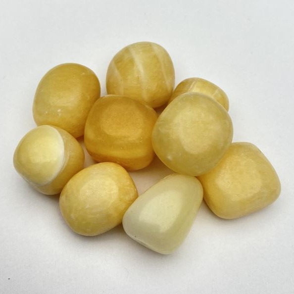 Piatră naturală de suvenir Onix galben, fațetat, 22x18 mm (+/-), ambalaj de 100 g