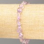 Brățară din piatră naturală ametist șlefuit, diametrul 8x5 mm +/-, lungime 18 cm +