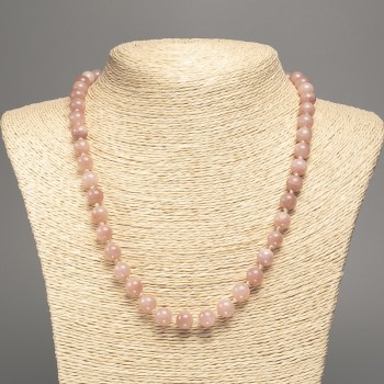 Colier cu Selenit din nefrit alb