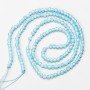 Mărgele mici din spinel sintetic, albastru deschis, sferice fațetate, diametru 2 mm ±, pe șnur, lungime 37 cm