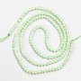 mărgele mici de spinel sintetic, nuanță verde deschis, fațetate, diametru 2 mm, pe șnur de 37 cm
