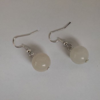 Сережки Гірський кришталь (штучний акрил), діаметр 12мм, довжина 33мм