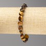 Brățară din piatră ochi de tigru fațetată, diametru 8x8 mm ± pe elastic, lungime 18 cm+