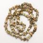 Mărgele de jasper multicolor, fragmente din piatră naturală pe șnur, diametrul 8x3 mm, lungime 86 cm +