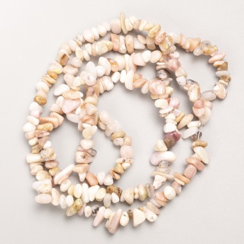 Mărgele din opal roz natural, fragmente de piatră pe fir, diametrul 9x4 mm, lungimea 80 cm