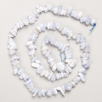 Mărgele din agat albastru natural, granule pe șnur, diametru 7×3 mm, lungime 40 cm +/-