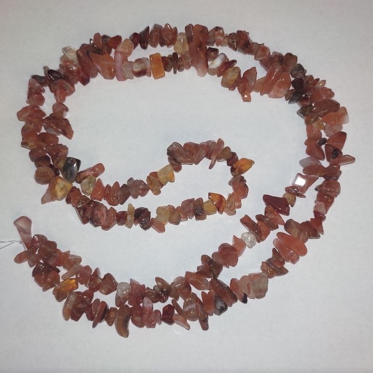Mărgele carneol naturale – granule pe fir, diametrul 9×4 mm, lungime 84 cm +