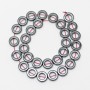 Mărgele de hematit, în formă circulară, diametrul 14×4 mm, ±, gaură interioră de 8 mm, lungime 41 cm, ± pe fir