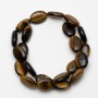 Mărgele din ochiul de tigru, piatră naturală, formă ovală, diametrul 13×18×6 mm, lungime 40 cm pe fir