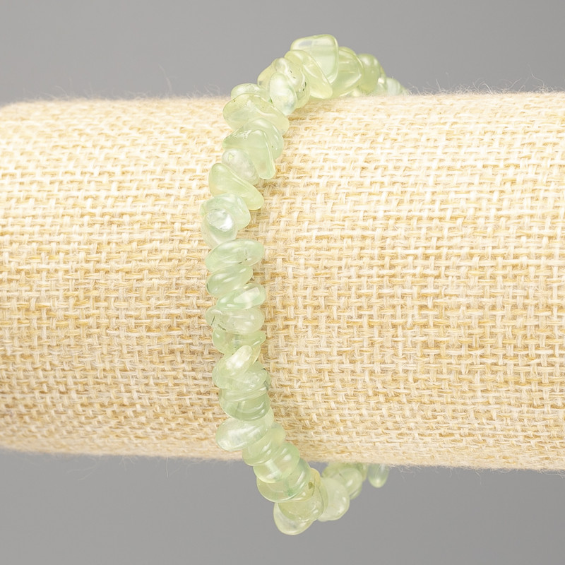 Brățară din prehnit, piatră naturală, mărgele cu fațete, diametru 9×3 mm (±), lungime 18 cm (elastic)