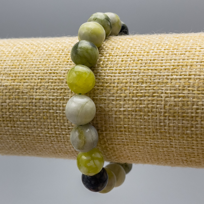 Brățară «Ofit» din acrilic, mărgele netede, diametrul 10,5 mm, lungime 18 cm (elastică)