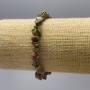 Brățară din jasper, heliotrop și unakit, piatră naturală, fragmente, diametrul 8x3 mm, lungime 18 cm (elastic)