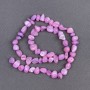 Mărgele din sidef mov tonat, formă ovoidă, diametrul 8x6 mm ±, lungime 41 cm ± pe șnur
