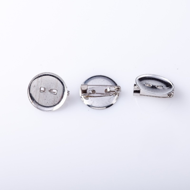 Preț per pachet / 10 bucăți. Bază pentru broșă, diametrul 1,9 cm