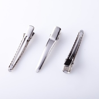 Preț per pachet /10 bucăți. Bază pentru agrafă de păr în formă de crocodil, vârf ascuțit, 5 cm