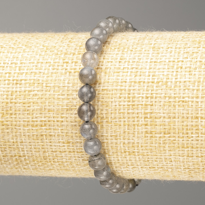 Brățară din labradorit natural, mărgele netede cu diametrul de 6 mm, lungime 18 cm (elastică)