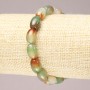Brățară pe elastic din agat brazilian, mărgele în formă de baril, diametrul 8x12 mm+