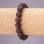 Brățară din ametist pe elastic, bile netede, diametrul aproximativ de 8 mm, circumferința 18 cm