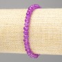 Brățară din piatră artificială tonată, ametist deschis liliac, rondeluri facetate, diametrul de 6x4 mm, lungime 18 cm (elastic)