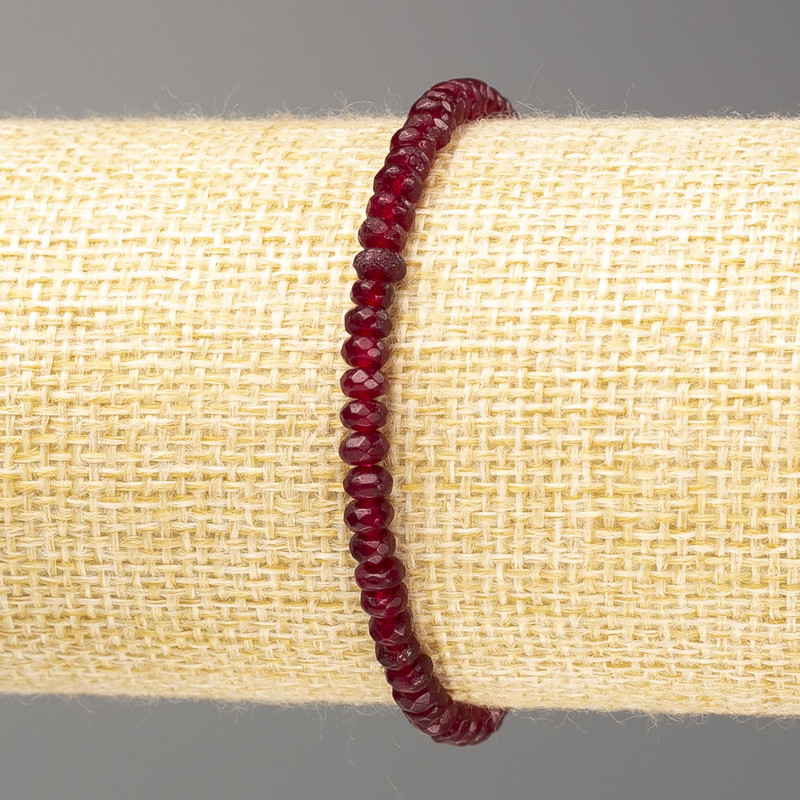 Brățară din turmalin sintetic, rondeluri facetate, diametrul 4x2 mm, lungime 18 cm (elastic)