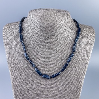 Colier din perle negre baroce naturale, diametrul 17x6 mm, lungime 48 cm +