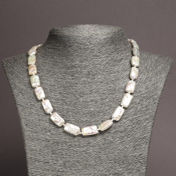 Colier din perle baroce naturale, diametrul 18×10 mm, lungime 48 cm