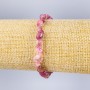Brățară din turmalin natural, piatră fațetată, diametrul 6–8 mm, lungime 18 cm (elastică)