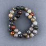 Mărgele de jasp, piatră naturală, bile netede, diametrul 10,5 mm, lungime 38 cm, pe fir