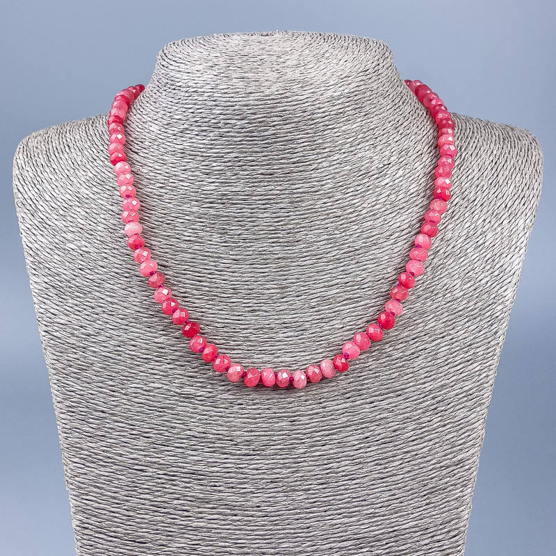 Colier din turmalină artificială, rondel facetat, diametrul 6×4,5 mm, lungimea 50 cm +