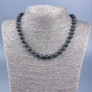 Colier din labradorit natural, mărgele netede, diametru 8 mm, lungime 46 cm