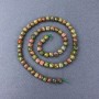Mărgele din jasper Unakit, piatră naturală, cuburi facetate pe șnur, diametru aproximativ 6×6 mm, lungime 38 cm