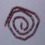 Mărgele din granat natural, rondel facetat, diametrul 4x3 mm +/- pe șnur, lungime 39 cm+